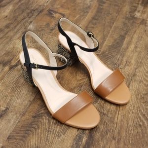 cole haan josie print block heel sandal